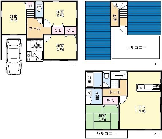 Floor plan. 29,800,000 yen, 4LDK, Land area 85.85 sq m , Building area 97.62 sq m