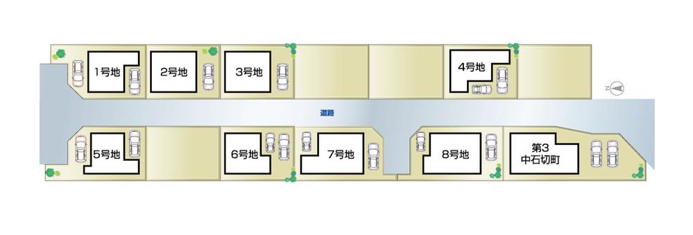 The entire compartment Figure. All eight House! Development subdivision!
