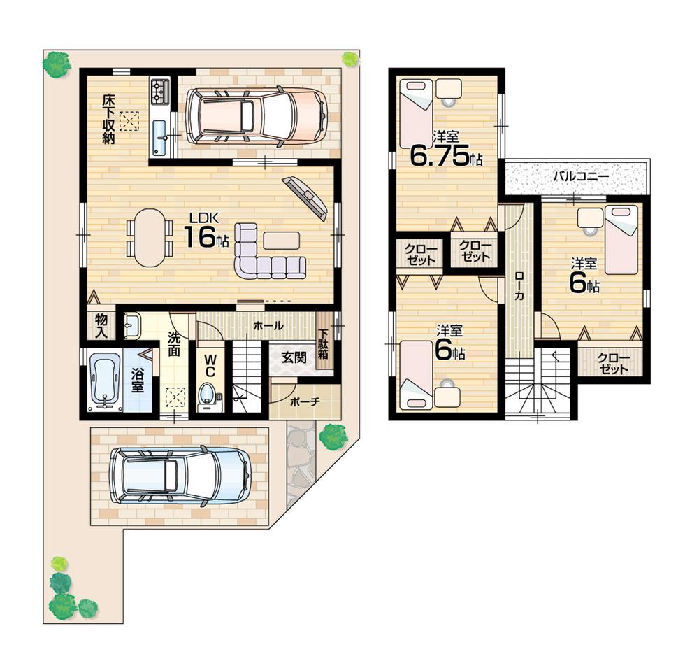 Floor plan. (No. 1 point), Price 23,300,000 yen, 3LDK, Land area 89.26 sq m , Building area 82.21 sq m