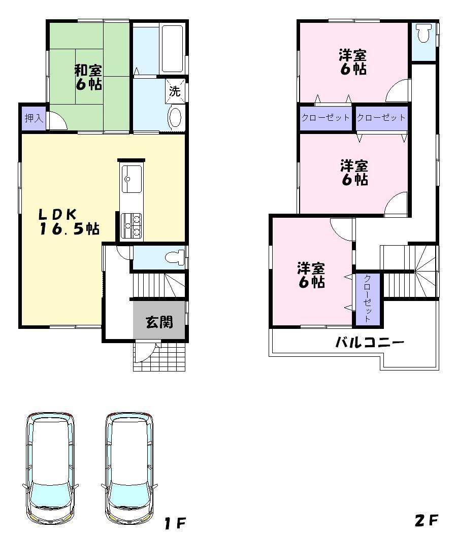 Floor plan. (No. 3 locations), Price 26,800,000 yen, 4LDK, Land area 122.6 sq m , Building area 98.41 sq m