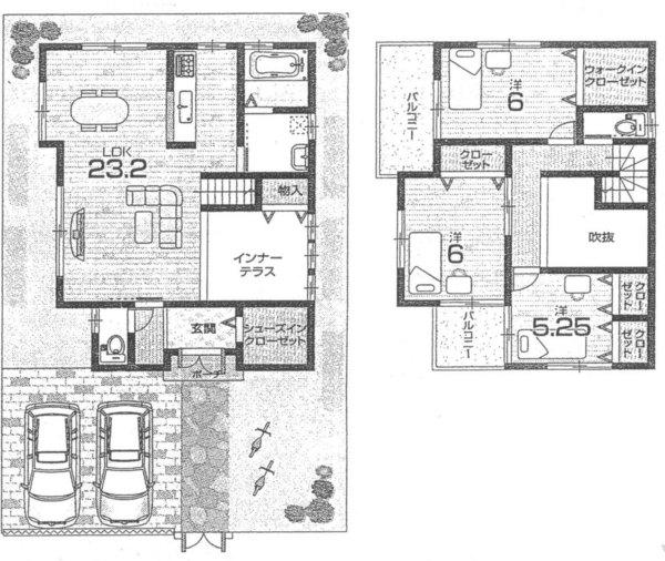 Floor plan. 20.8 million yen, 3LDK, Land area 101.88 sq m , Building area 99.83 sq m