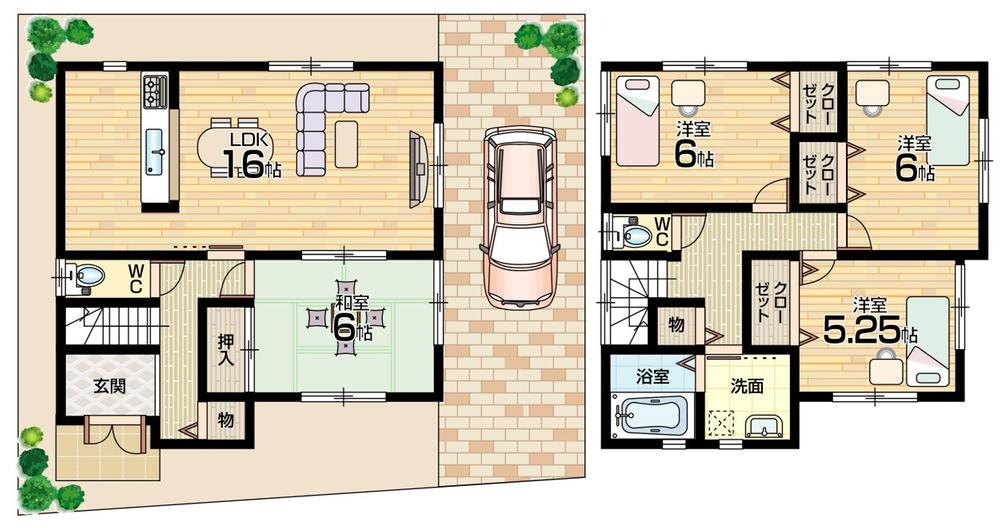 Floor plan. 29,800,000 yen, 4LDK, Land area 90.63 sq m , Building area 95.18 sq m floor plan 4LDK!
