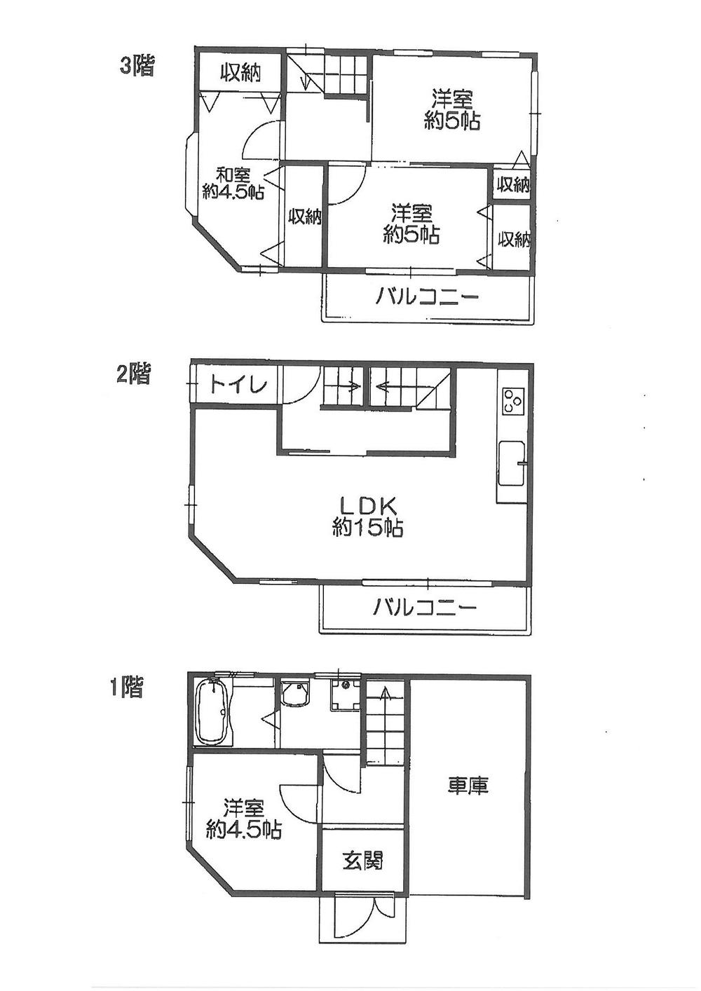 Floor plan. 18,800,000 yen, 4LDK, Land area 48.81 sq m , Building area 91.17 sq m