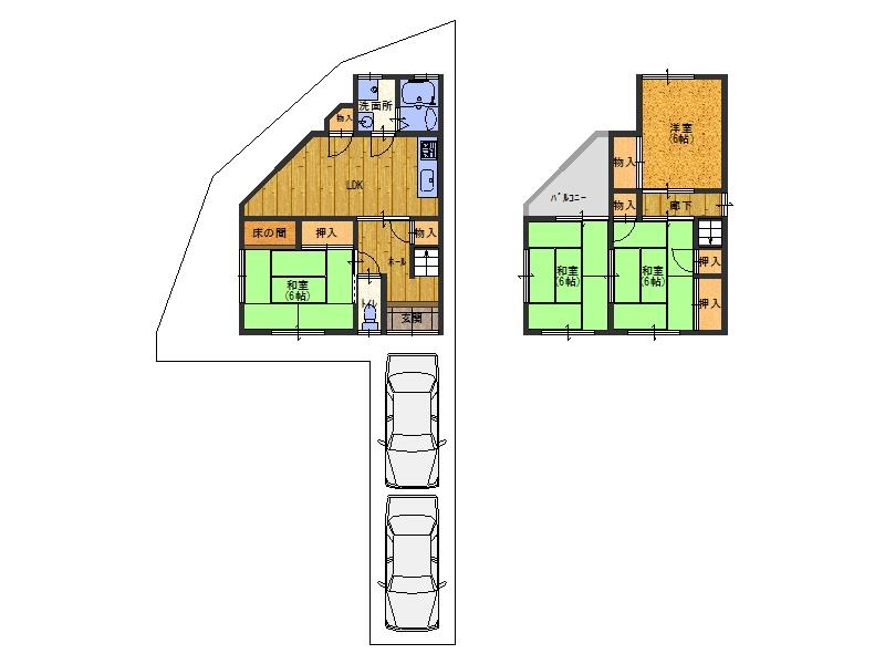 Floor plan. 7 million yen, 4LDK, Land area 84.14 sq m , Building area 80.8 sq m