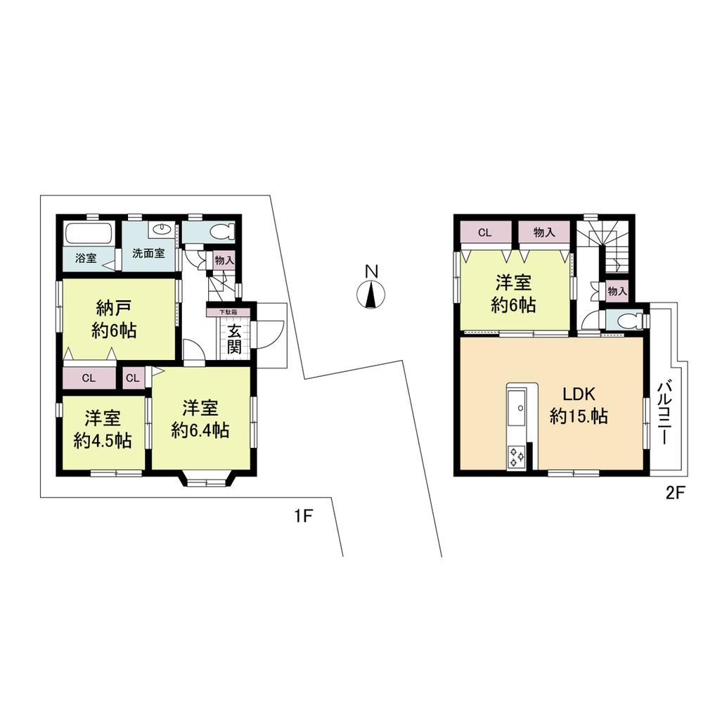 Floor plan. 22,300,000 yen, 3LDK + S (storeroom), Land area 92.21 sq m , Building area 88.82 sq m