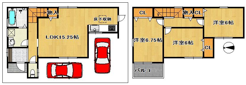 Floor plan. (No. 4 locations), Price 22,900,000 yen, 3LDK, Land area 87.75 sq m , Building area 81.8 sq m