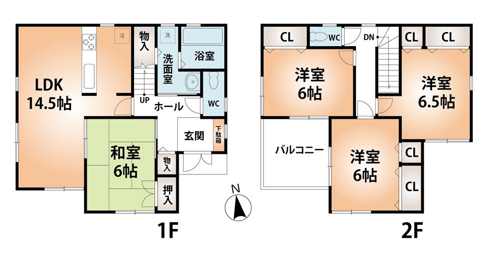 Floor plan. (No. 3 locations), Price 26,300,000 yen, 4LDK, Land area 111.91 sq m , Building area 95.58 sq m