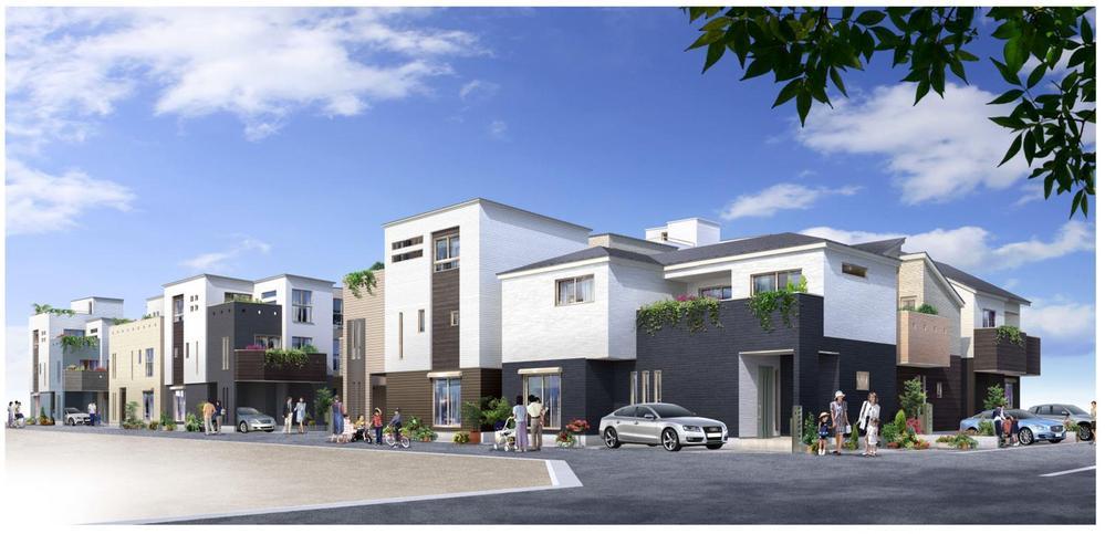 Building plan example (Perth ・ appearance). Cityscape complete image