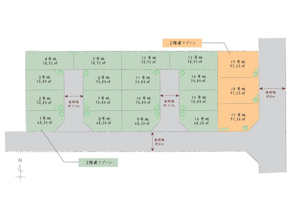 The entire compartment Figure. Front road is also widely, It is expected of a good city block plan.