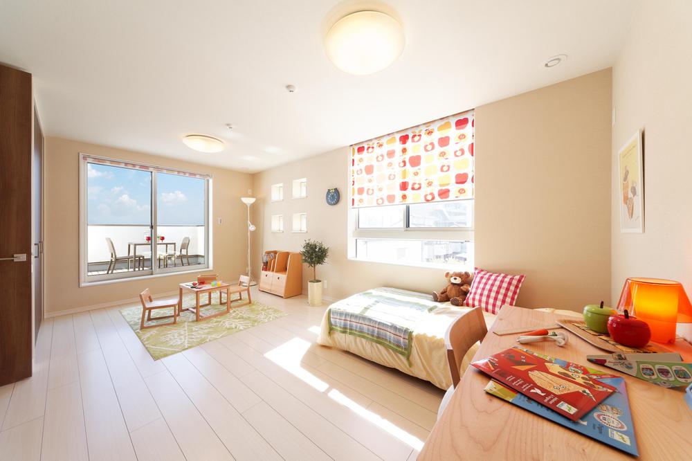 Building plan example (introspection photo). Free reform subject of rooms children's room of 2 between More can be installed the partition wall after 10 years or after 15 years. (Model house plan)