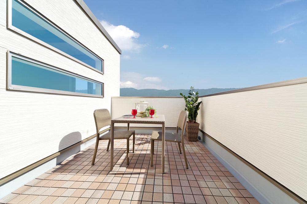 Building plan example (introspection photo). Balcony Hoseru also plenty of laundry