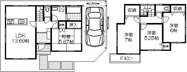 Floor plan. 23,900,000 yen, 4LDK, Land area 99.01 sq m , Building area 93.53 sq m