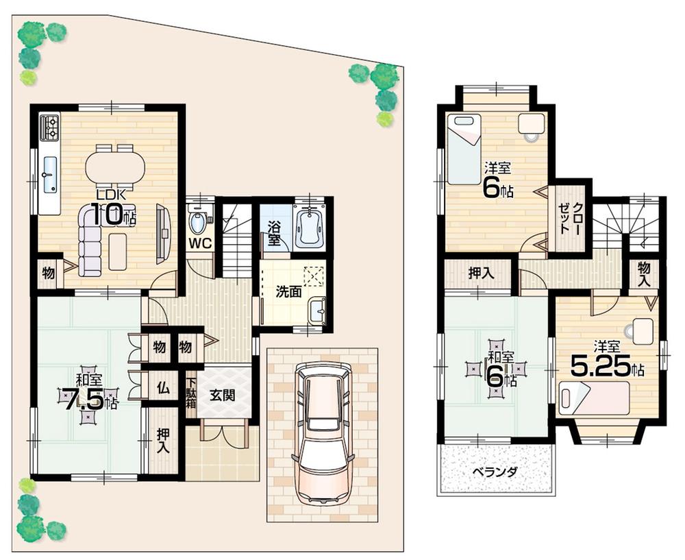 Floor plan. 29,800,000 yen, 4LDK, Land area 100.05 sq m , Building area 84.64 sq m