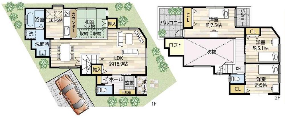 Floor plan. 39,800,000 yen, 4LDK, Land area 116.47 sq m , So that wherever the building area 100.76 sq m easy to fit the family and the eye It is thought the house. Feeling of freedom even daylighting ・ Ventilation was also finished in a good flow line rich property.