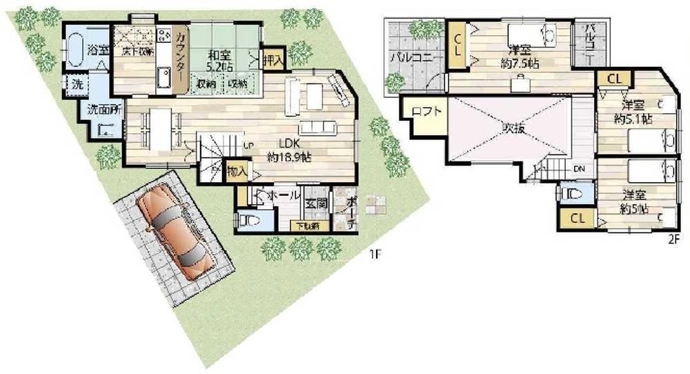 Floor plan. Please come and experience such as counters that you can dine at the tavern's sense.