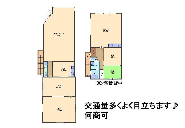 Floor plan. 39,800,000 yen, 2LDK, Land area 321.22 sq m , Building area 170.23 sq m store space about 20 square meters + warehouse has about 19 square meters. 