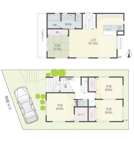 Building plan example (floor plan). Building plan example (B No. land) Building Price 14.7 million yen, Building area 100.84 sq m