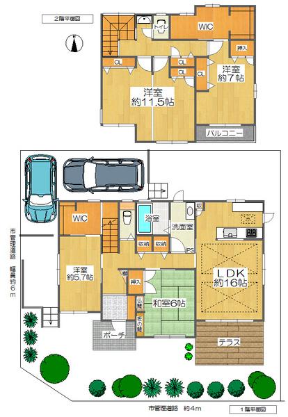 Floor plan. 31,800,000 yen, 5LDK+S, Land area 214.51 sq m , Building area 144.69 sq m