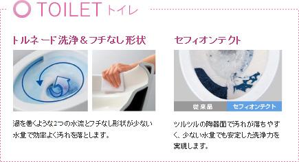 Other Equipment. Tornado cleaning drop efficiently dirt with a small amount of water. Easy Easy care borderless shape. Because Sefi on tectonics toilet bowl that finish to smooth the unevenness of the pottery surface to the nano-level millionth of 1mm, Also make it possible to drop firmly on the dirt with less water. 