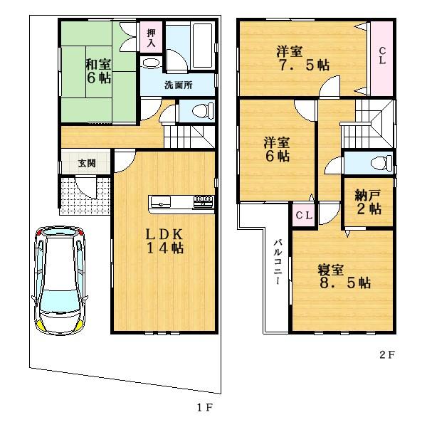 Floor plan. (9), Price 21.5 million yen, 4LDK, Land area 100.51 sq m , Building area 98.01 sq m