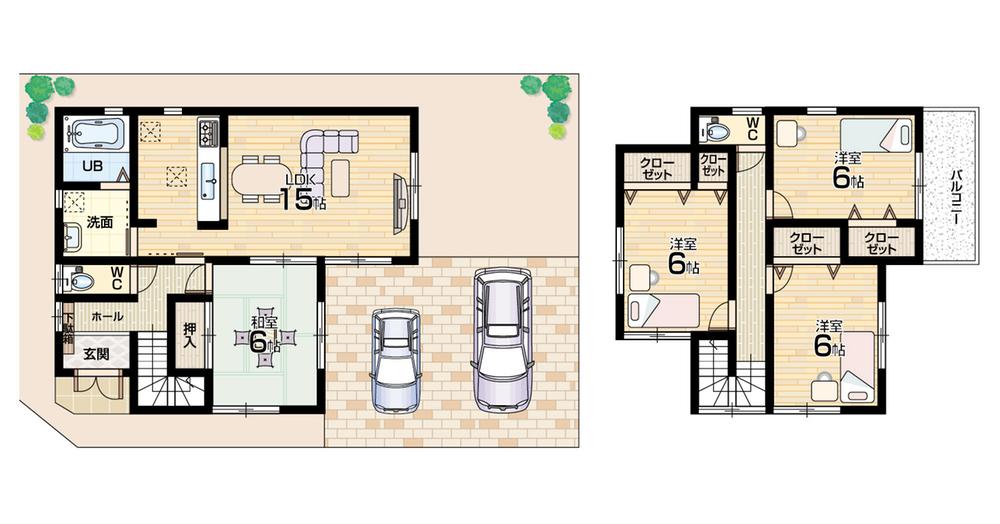 Floor plan. 27,800,000 yen, 4LDK, Land area 111.68 sq m , Building area 95.58 sq m