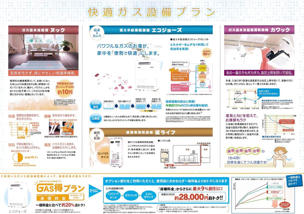 Power generation ・ Hot water equipment. Nook ・ Kawakku ・ Running costs Masu Mari in so much deals By eco Jaws are all entered in the standard.