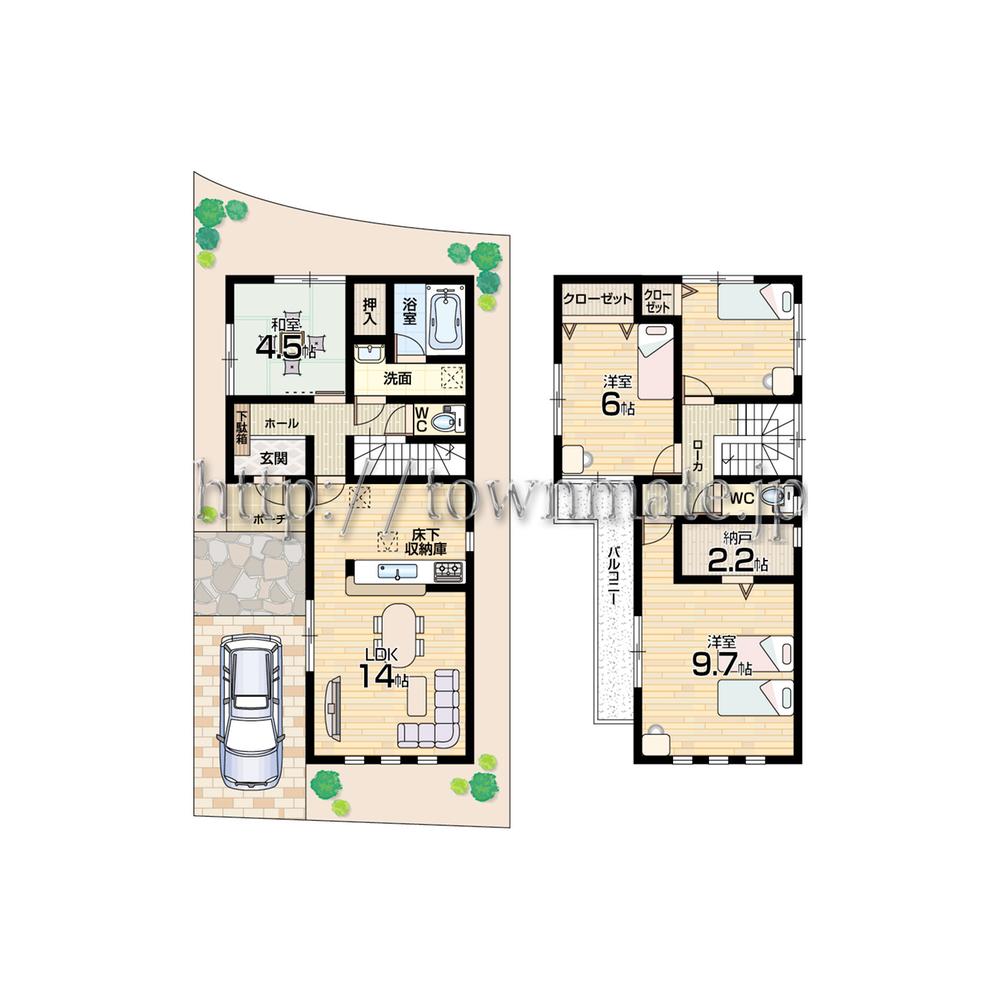 Floor plan. (10 Building), Price 20.8 million yen, 4LDK+S, Land area 100.5 sq m , Building area 93.96 sq m