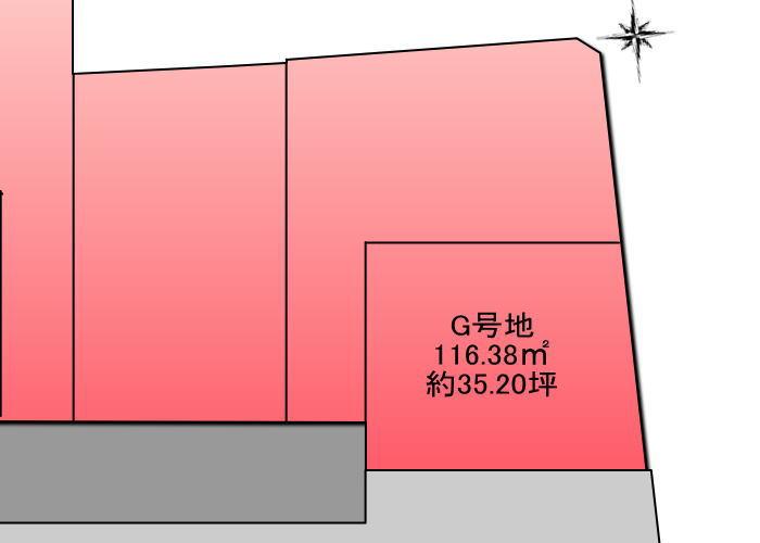 Compartment figure. Land price 14.5 million yen, Land area 116.38 sq m
