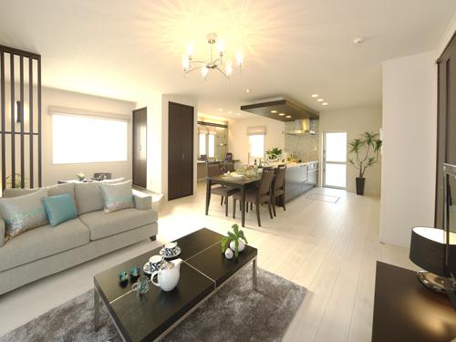 living ・ Dining set up a gas floor heating of large area in two places. It will deliver a gentle warmth.