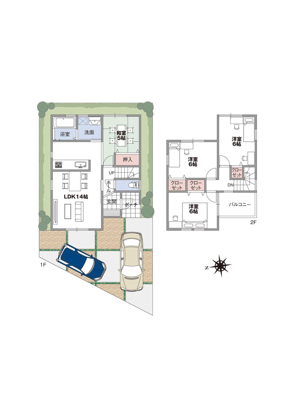 Floor plan. (No. 34 locations), Price 25,800,000 yen, 4LDK, Land area 90.11 sq m , Building area 83.42 sq m