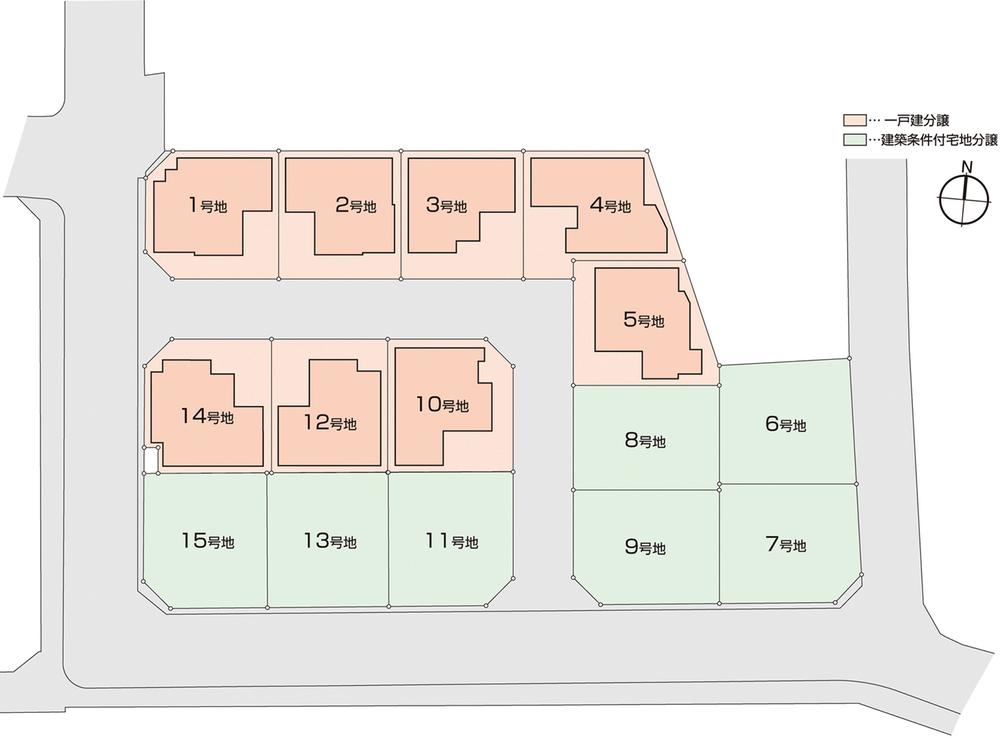 The entire compartment Figure. Total units 15 compartments, Corner lot rate is about 50 percent and the bright city block plan.