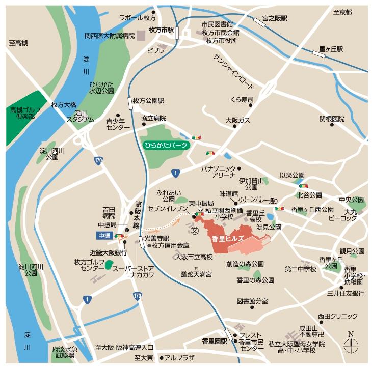 Local guide map. ■ Peripheral map ■