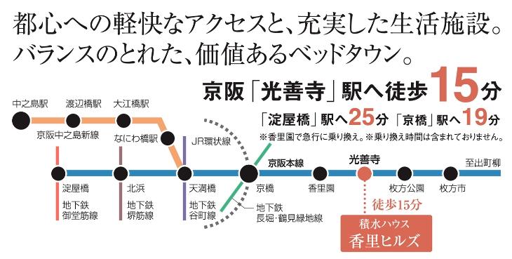 Access view. ■ access ■ Keihan "Kozenji" a 15-minute walk to the station. "Yodoyabashi" 25 minutes to the station, "Kyobashi" nimble access also appeal to the 19 minutes and the city center to the station.