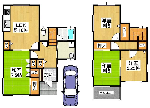 Floor plan. 29,800,000 yen, 4LDK, Land area 100.05 sq m , Building area 84.64 sq m
