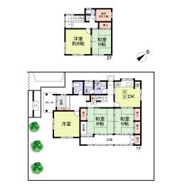 Floor plan. 51,800,000 yen, 5DK + S (storeroom), Land area 290.77 sq m , Building area 136.86 sq m