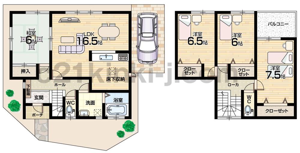 Floor plan. (No. 1 point), Price 24,800,000 yen, 4LDK, Land area 100.9 sq m , Building area 102.68 sq m