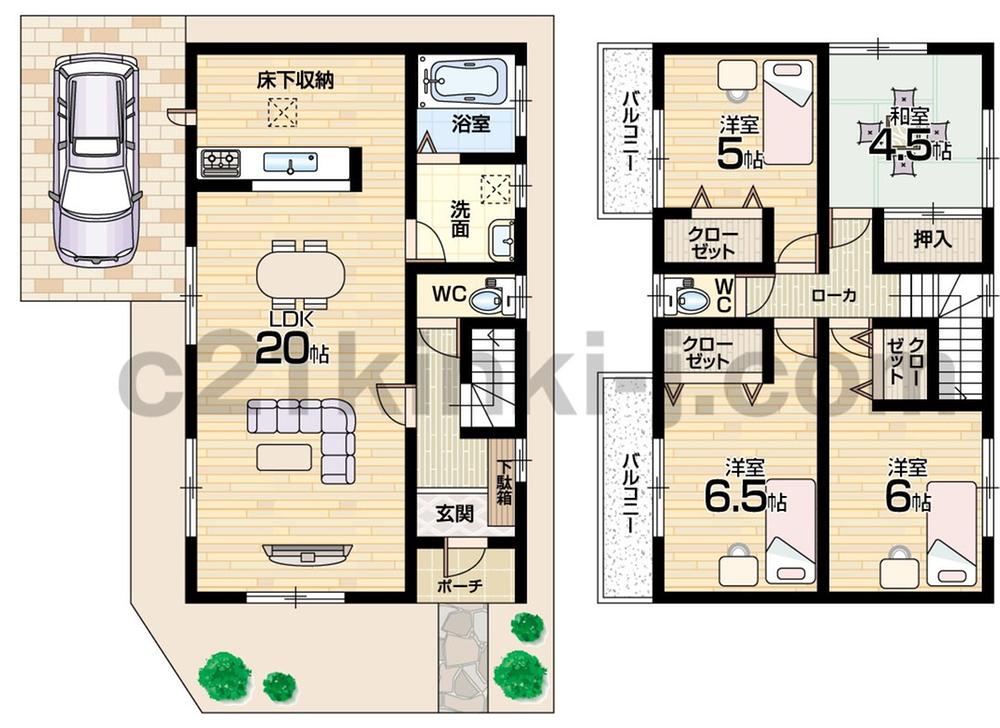 Floor plan. (No. 2 locations), Price 24,800,000 yen, 4LDK, Land area 100.06 sq m , Building area 97.7 sq m