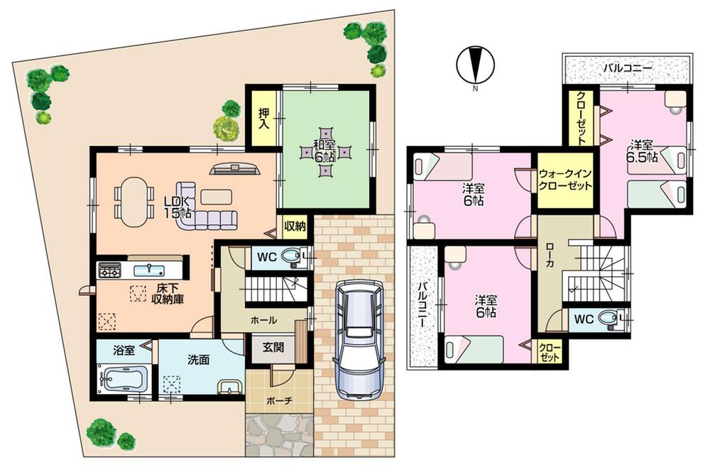Floor plan. (4 Building), Price 22,800,000 yen, 4LDK, Land area 119.57 sq m , Building area 100.19 sq m