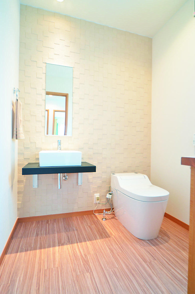 Other introspection. Rest room, Wide space in which the toilet and wash basin in the studio  (October 2012) model house shooting