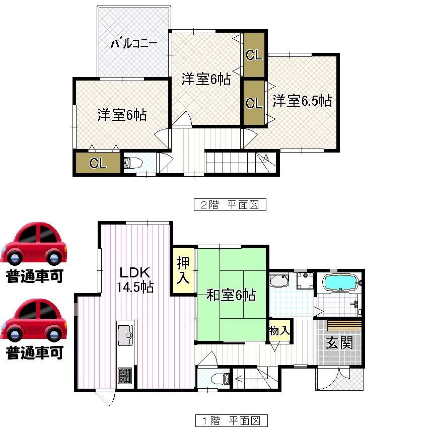 Floor plan. (No. 3 locations), Price 29,800,000 yen, 4LDK, Land area 153.28 sq m , Building area 95.58 sq m