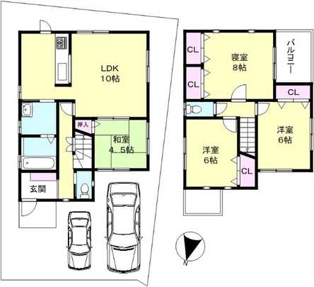 Local land photo. Building reference plan view  ■ Building price 15.5 million yen  ■ Land price 14.3 million yen