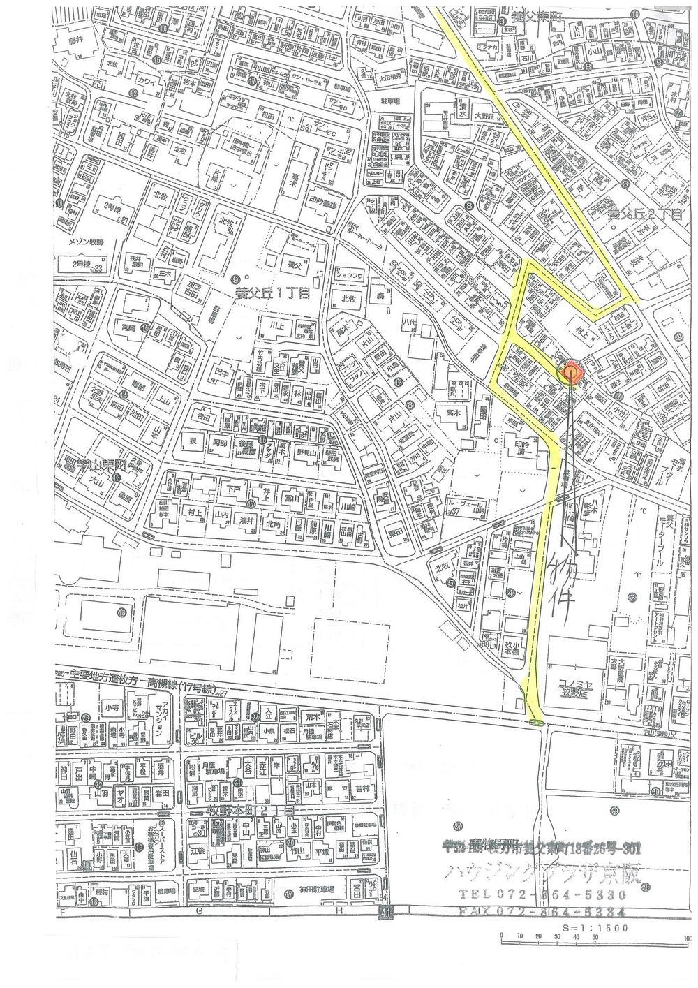 Local guide map. 1-chome, 7-7