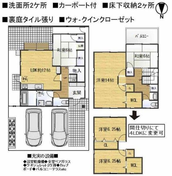 Floor plan. 25,800,000 yen, 3LDK, Land area 129.72 sq m , Building area 102.83 sq m