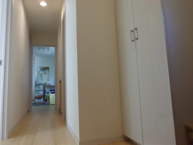 Entrance. Use of natural bamboo flooring