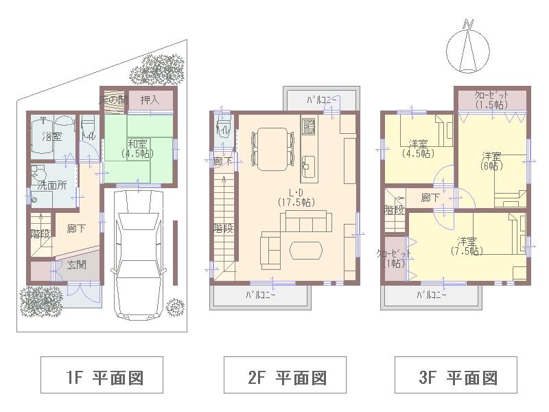 Floor plan. 19,800,000 yen, 4LDK, Land area 75 sq m , Building area 97.2 sq m It is freely Matrix can be changed if now.