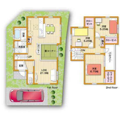 Floor plan. (No. 7 locations), Price 29,900,000 yen, 3LDK, Land area 99.47 sq m , Building area 91.91 sq m