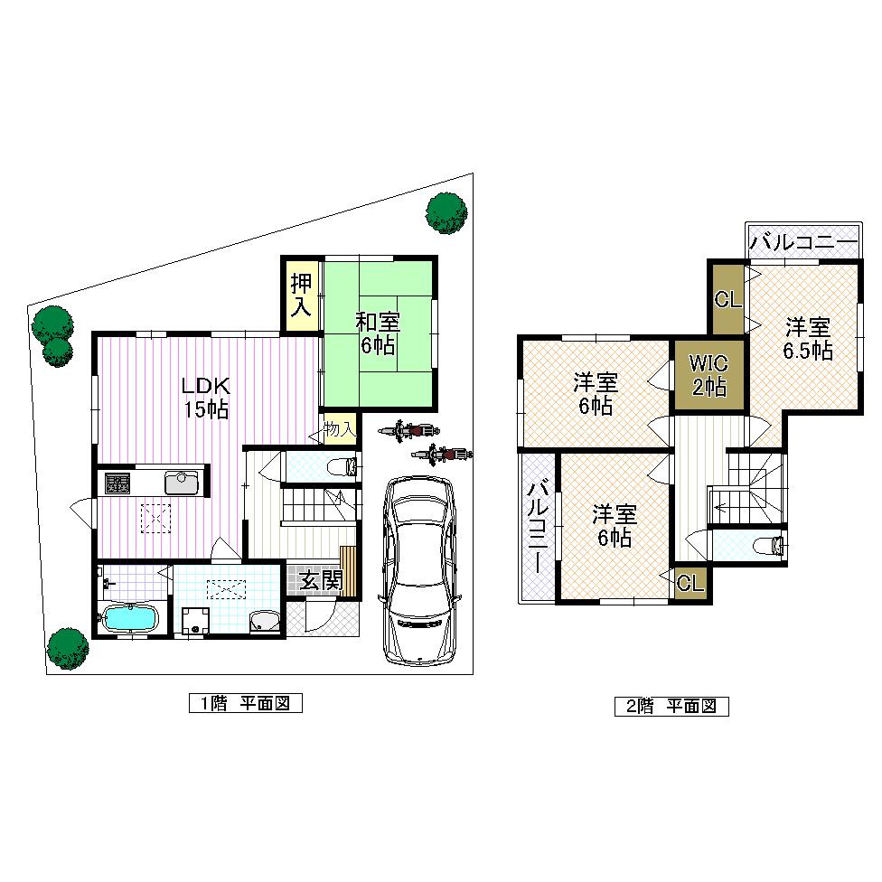 Floor plan. 22,800,000 yen, 4LDK, Land area 119.57 sq m , Building area 100.19 sq m