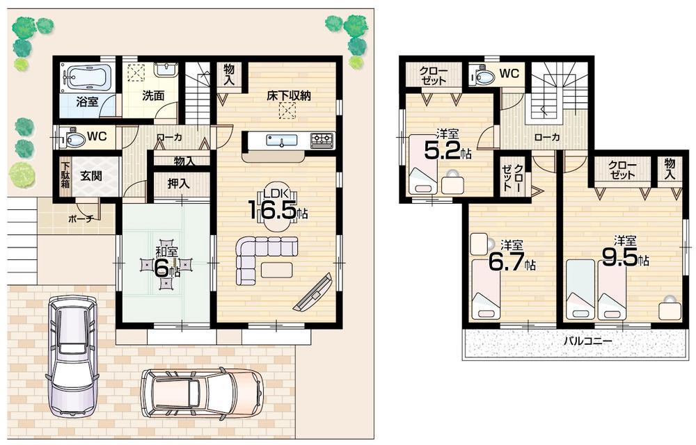 Floor plan. (No. 1 point), Price 28,900,000 yen, 4LDK, Land area 132.03 sq m , Building area 102.86 sq m