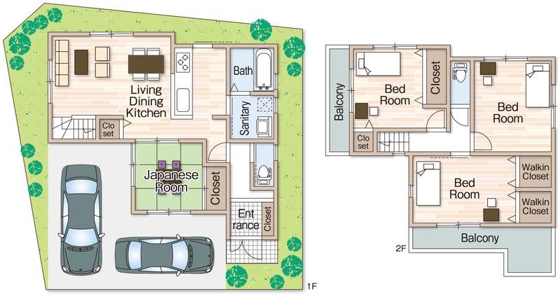 Floor plan. (No. 1 point), Price 33,800,000 yen, 4LDK, Land area 89.49 sq m , Building area 93.23 sq m