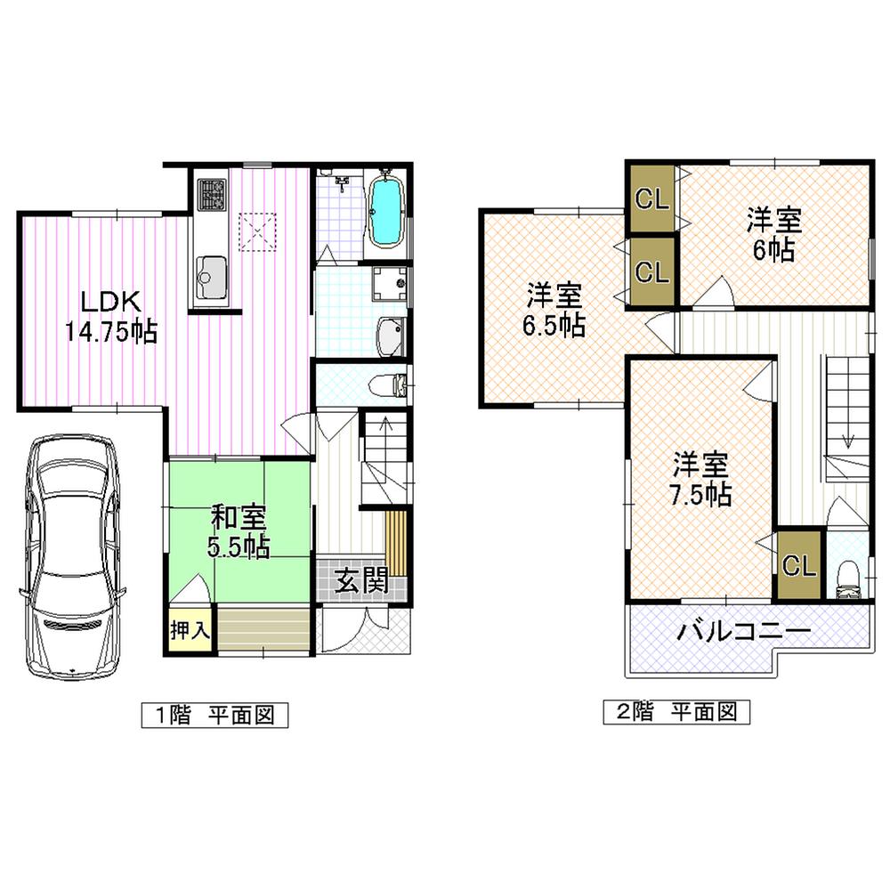 Floor plan. (No. 4 locations), Price 22,800,000 yen, 4LDK, Land area 90 sq m , Building area 94.36 sq m